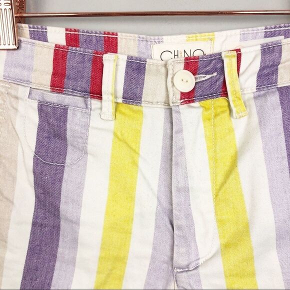 CHINO BY ANTHROPOLOGIE | Striped Multicolor Chino Shorts Women’s Size 27 (4) - Picture 7 of 11